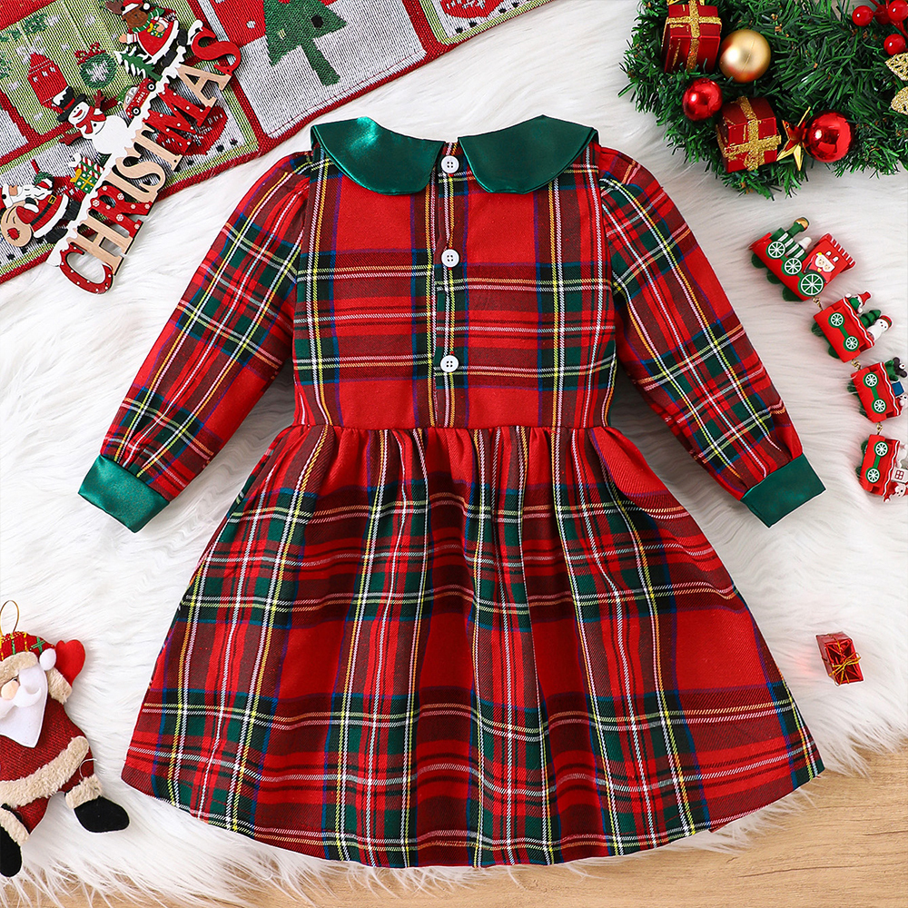 Personalized Checkered Red Christmas Outfit Dress | MCGift170