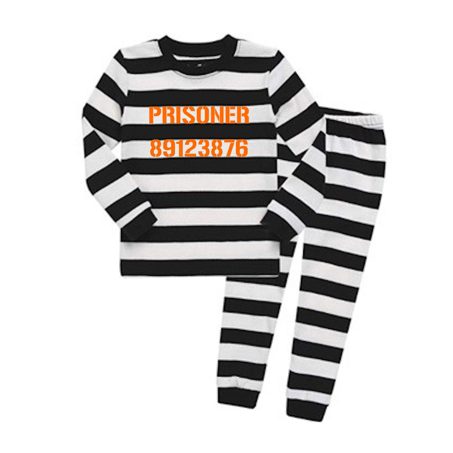 Personalized Prison Inmate Halloween Pajamas | CWHalloween74