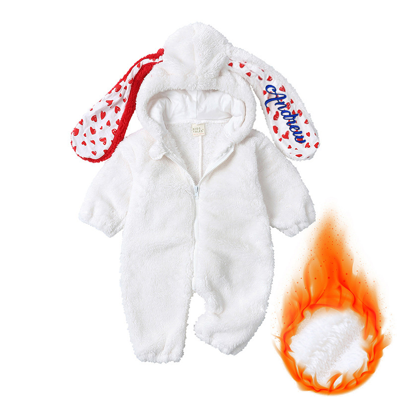 Personalized Lovely Baby Plush Bunny Romper | CWBaby317
