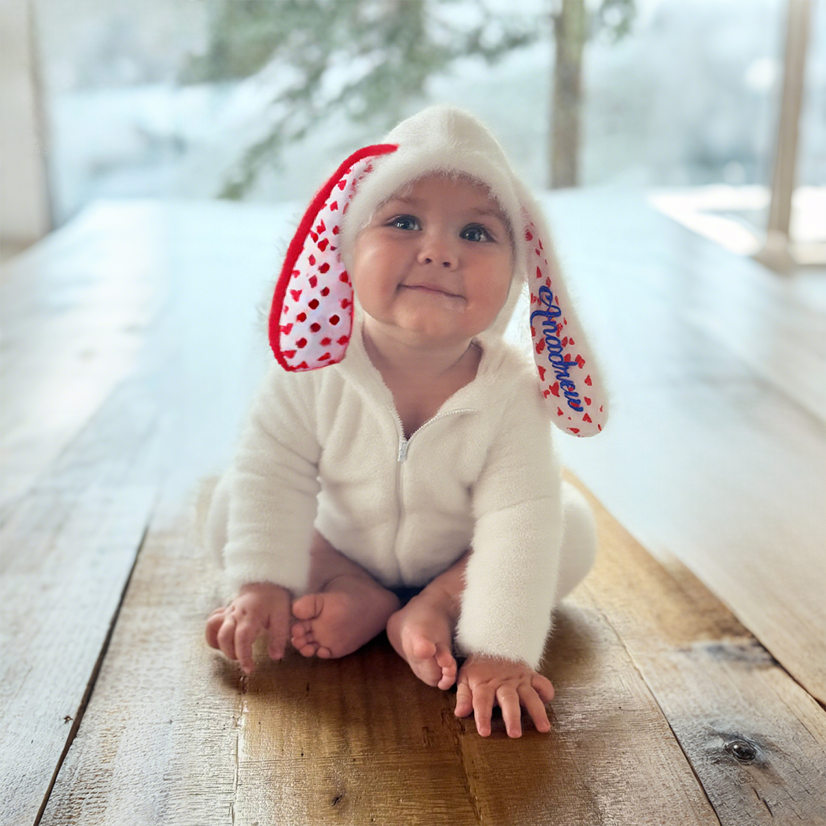 Personalized Lovely Baby Plush Bunny Romper | CWBaby317