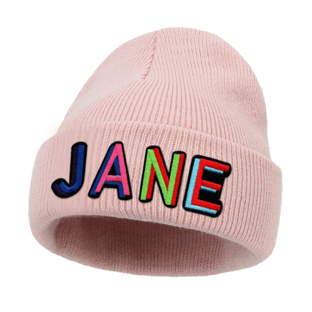 Personalized Colourful Funky Letter Patch Beanies For Kid & Adult | HSKid66