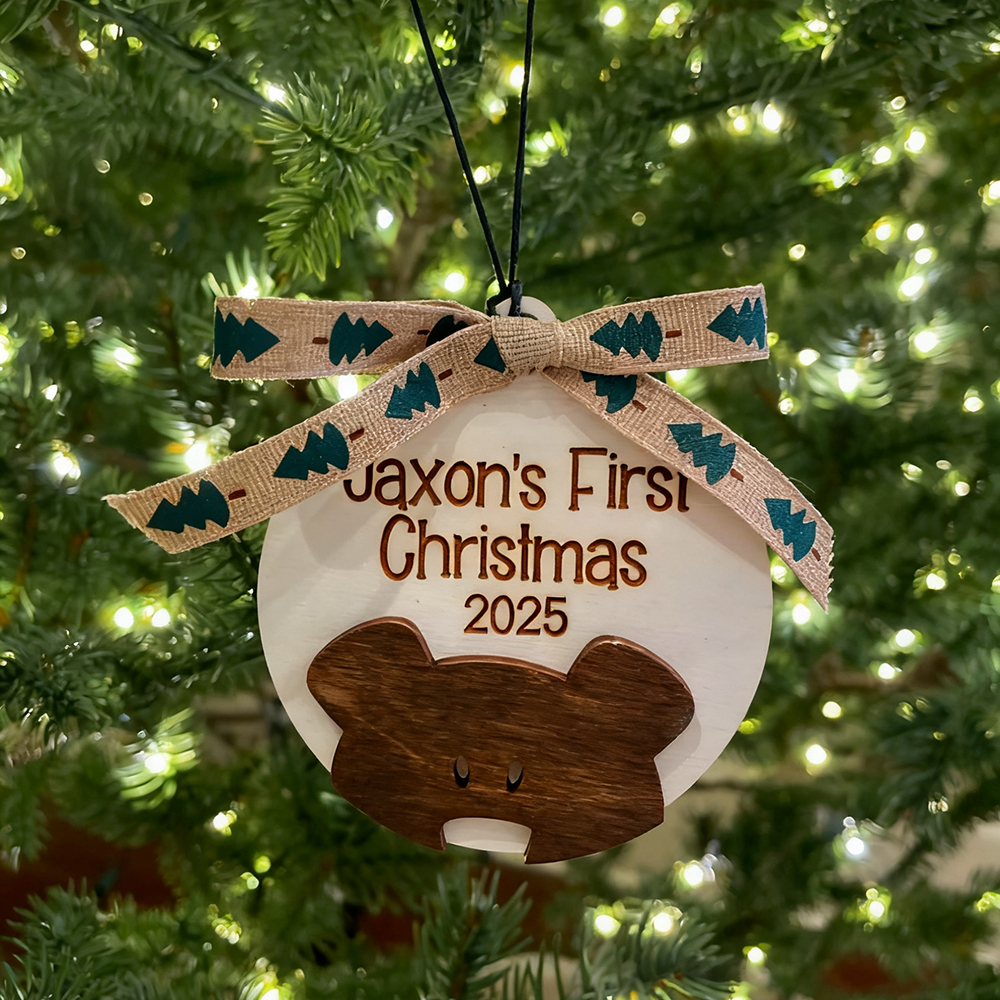 Personalized Wooden Baby's First Christmas Ornaments | MCGift187