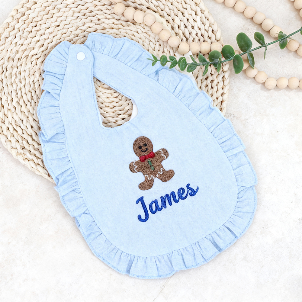 Personalized Embroidered Baby Christmas Bib | MCGift191