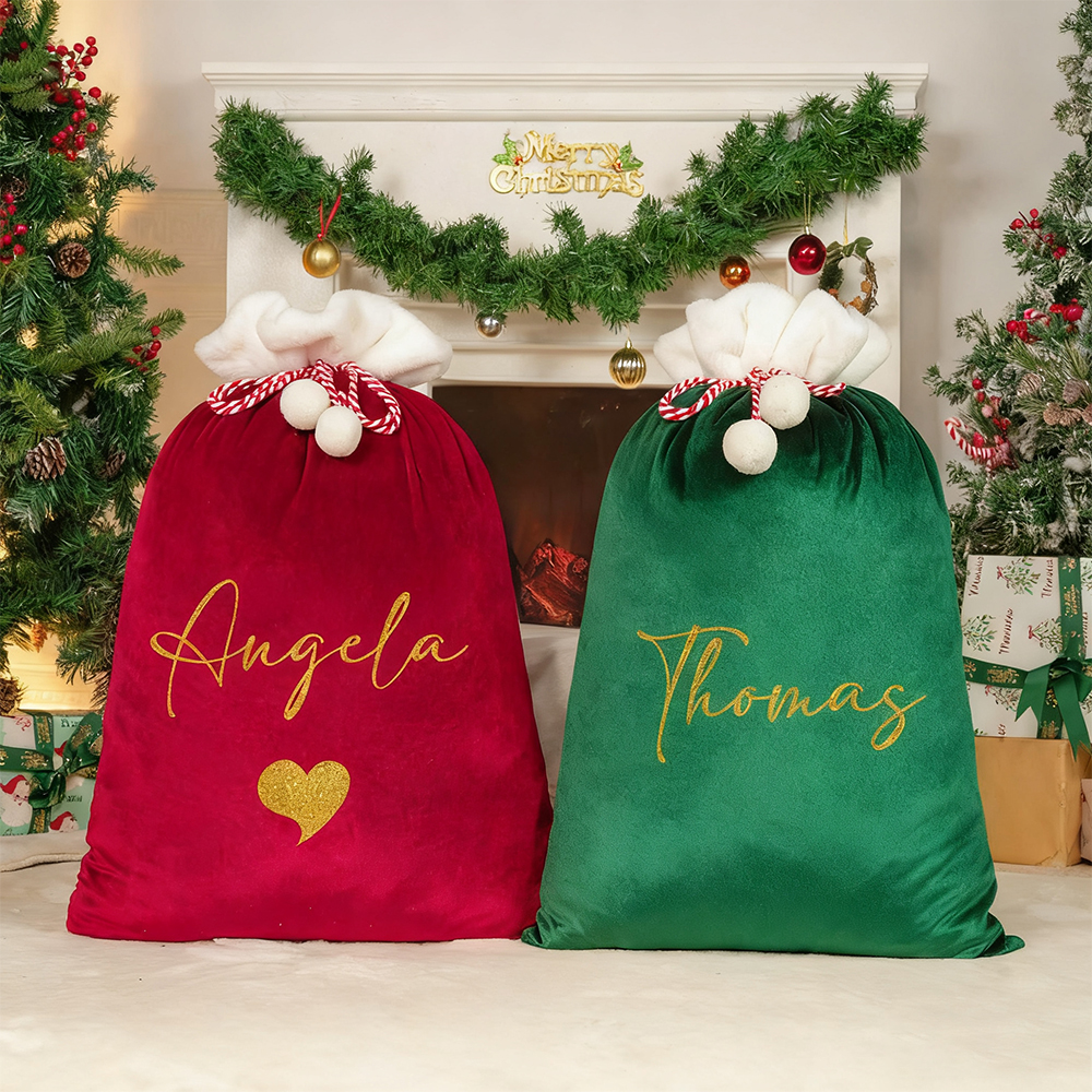 Personalized Large Christmas Velvet Santa Sack for Gifts | MCGift198