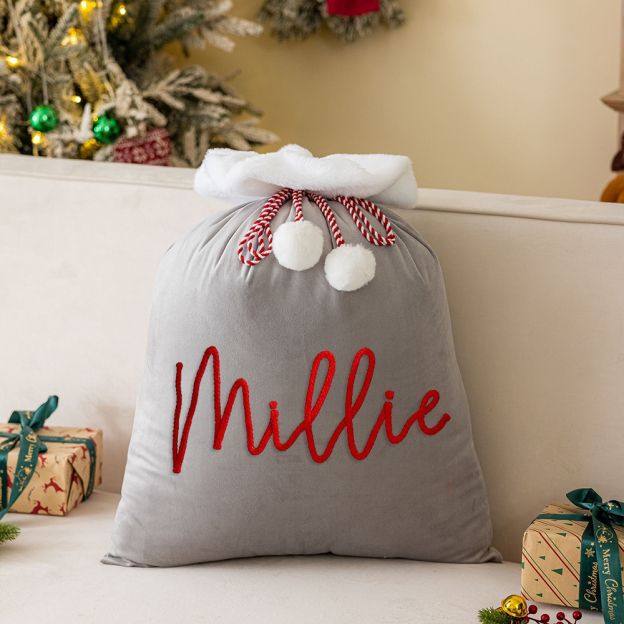 Personalized Large Christmas Velvet Santa Sack for Gifts | MCGift199