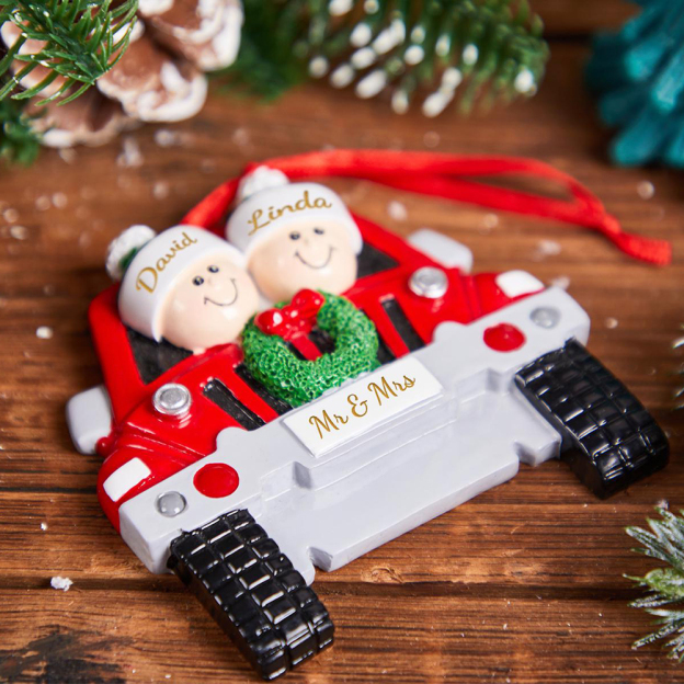 Personalised Car Family Christmas Ornament | MCGift206
