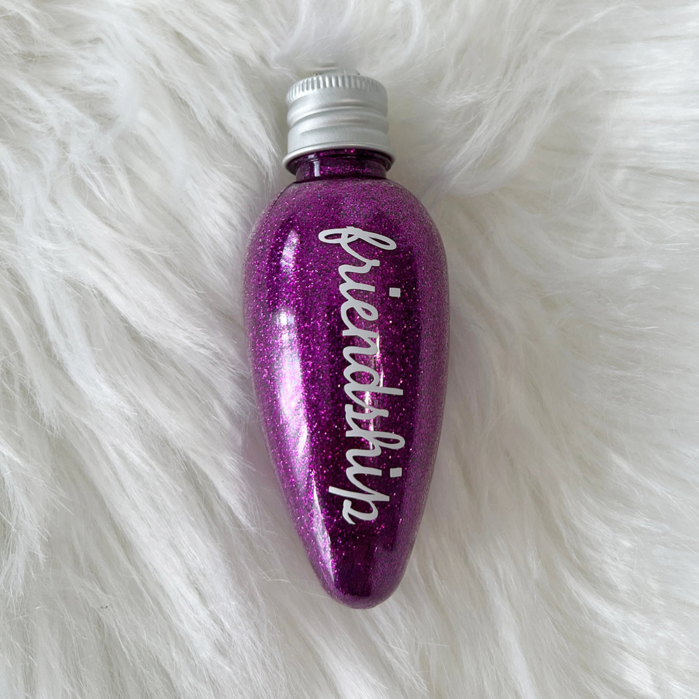 Personalised Glitter Lightbulb Special Christmas Ornament | MCGift212