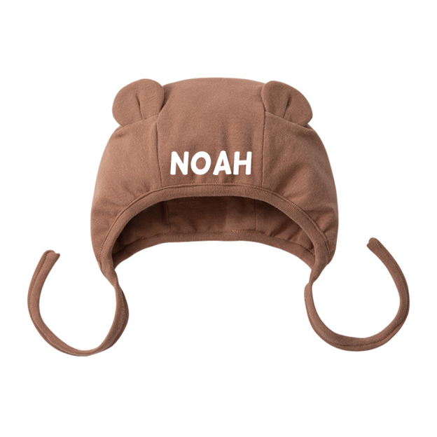Personalized Lovely Bear Ear Protection Warm Hat | HSKid74