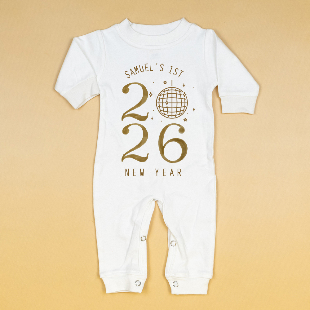 Personalized Baby 1st New Year Romper and Hat Set | CWBaby343