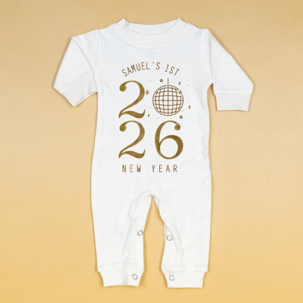 Personalized Baby 1st New Year Romper and Hat Set | CWBaby343