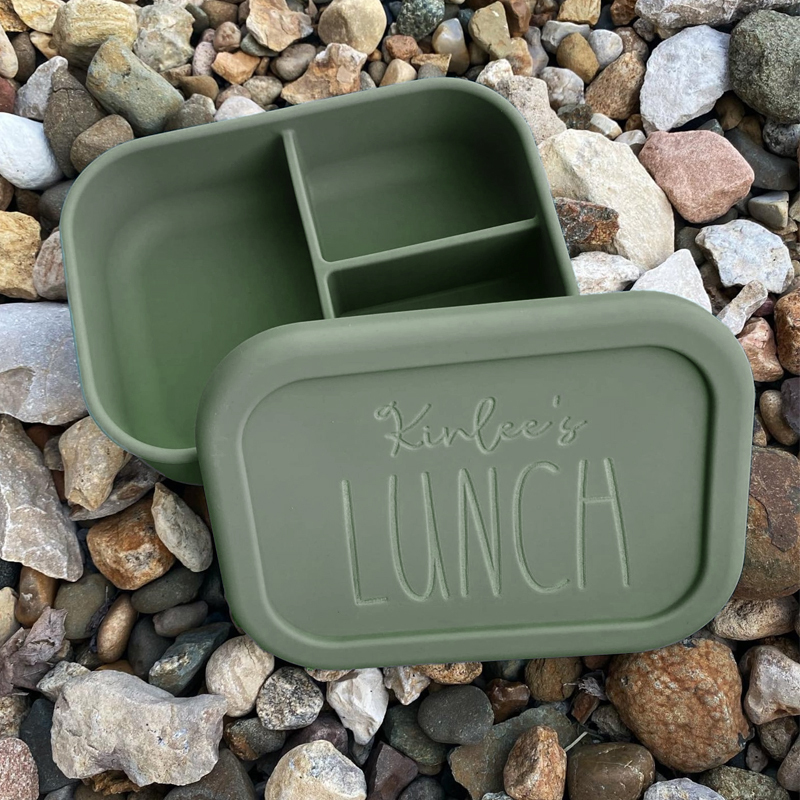 Personalized Kid Silicone Bento Lunch Box | CWBaby18
