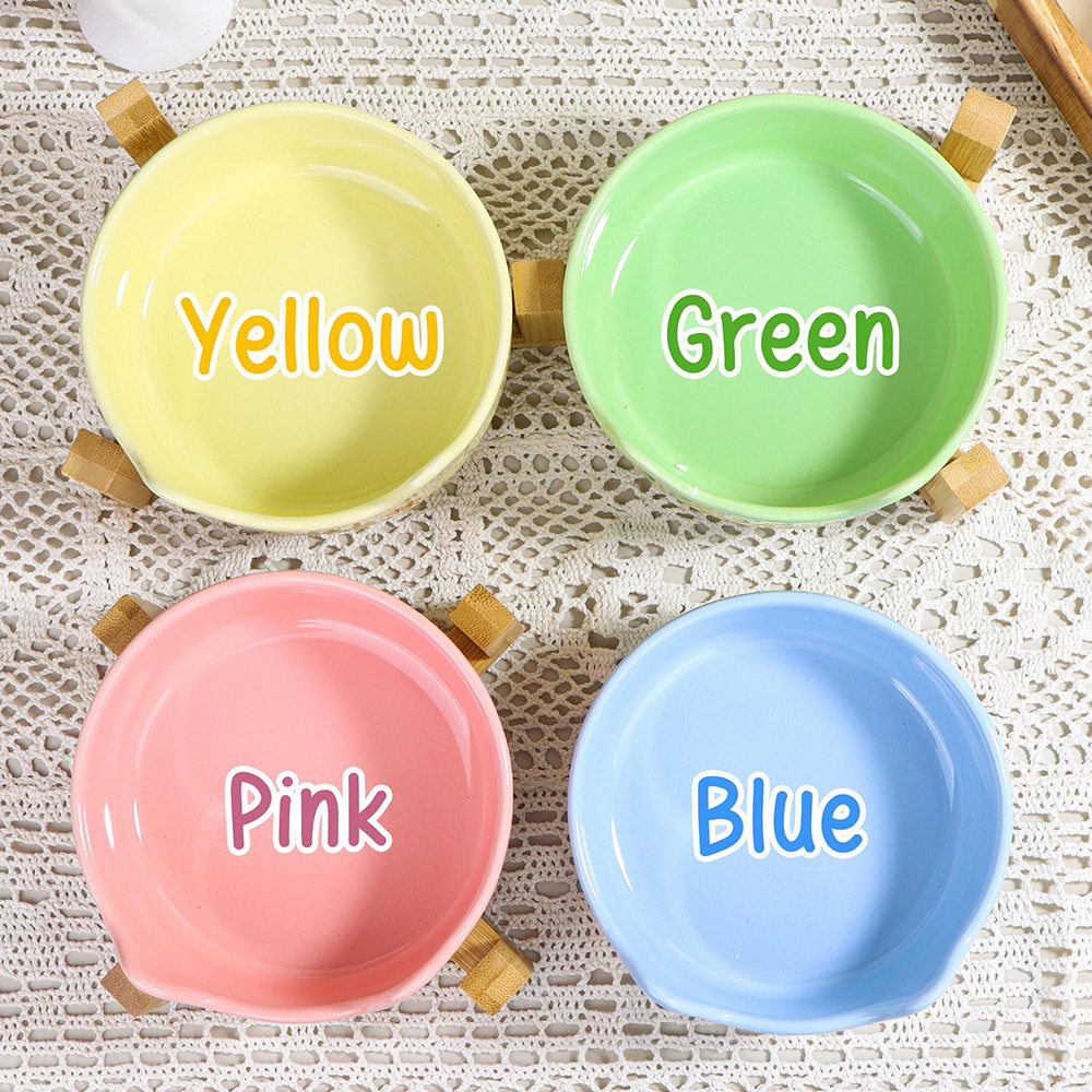 Personalized Pet Ceramic Food Dish with Ears Bowl | BKPet259