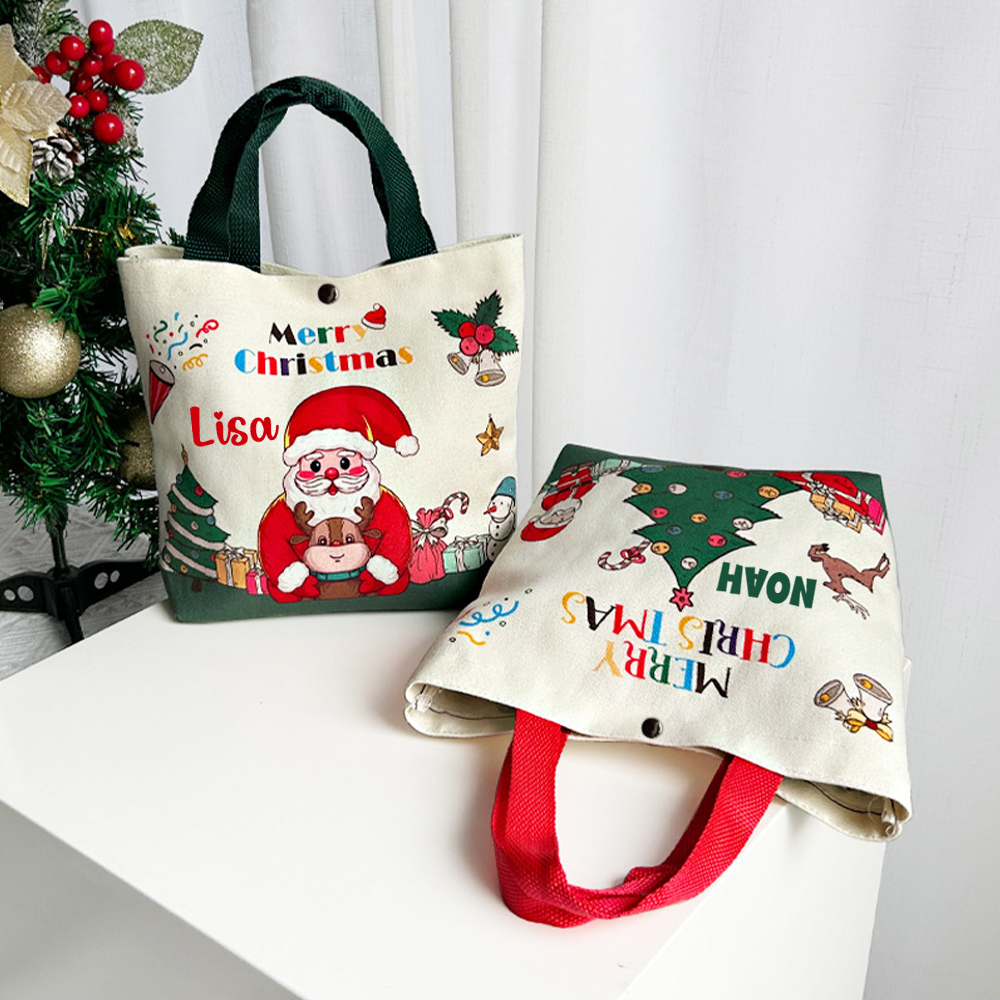Personalized Recyclable Canvas Christmas Gift Bag | MCGift230
