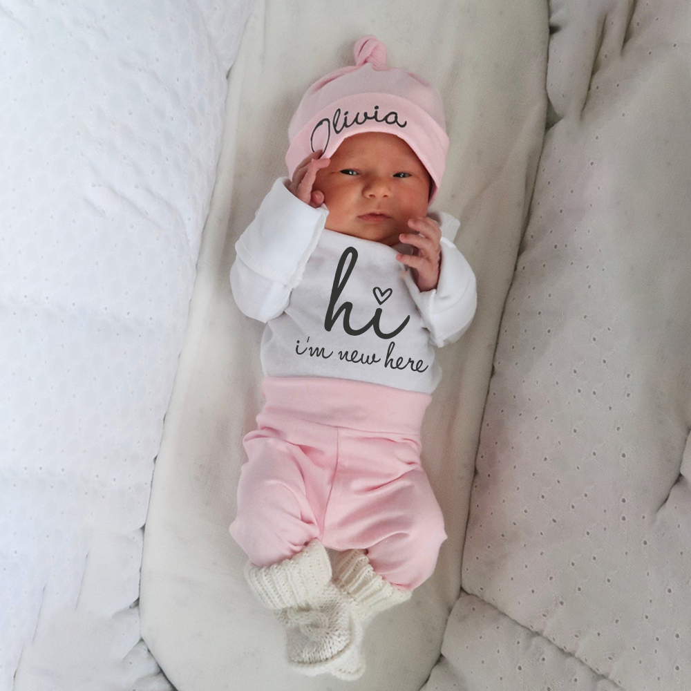 Personalized Baby Coming Home Outfit Set | CWBaby355