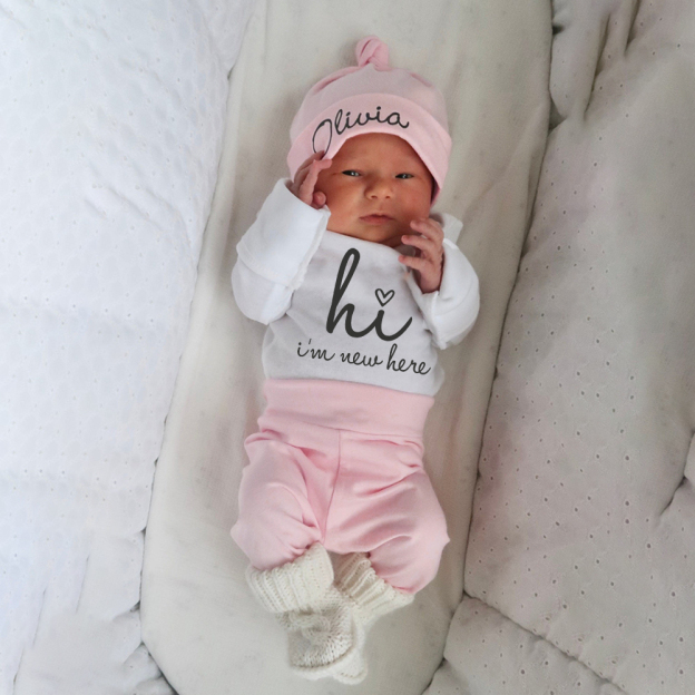 Personalized Baby Coming Home Outfit Set | CWBaby355