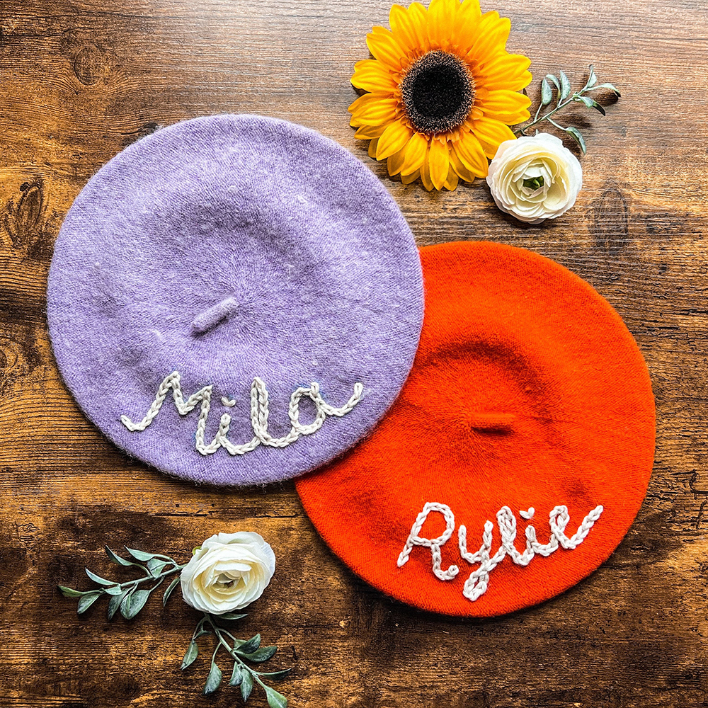 Personalized Hand Embroidery Beret For Kid & Adult | HSKid81