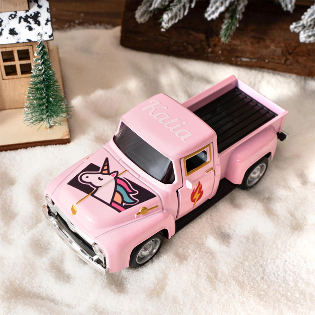 Personalized Toy Pickup Truck Custom Name & Pattern | CWToy167