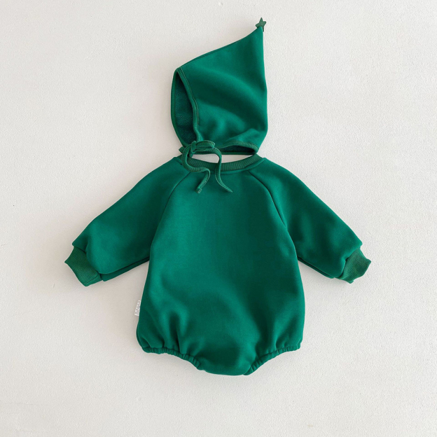 Personalized Baby Christmas Extram-warm Short Plush Outfit Set | MCGift363