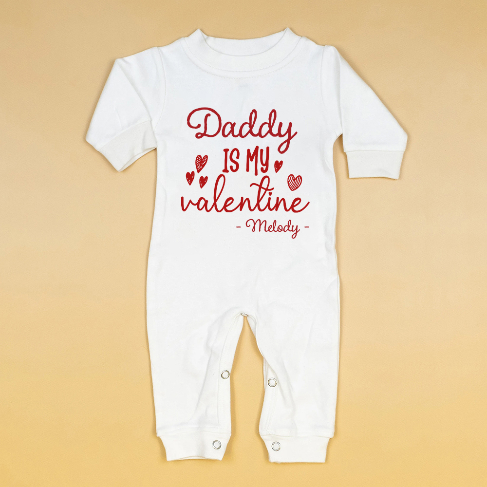 Personalized Baby First Valentine Romper and Hat Set | CWBaby377
