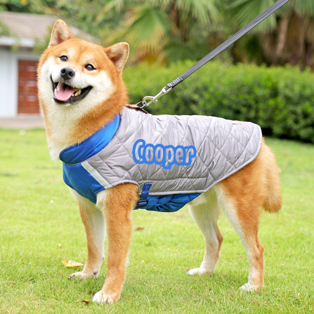 Personalized Pet Winter Warm Reflective Safety Puffer Vest | BKPet274