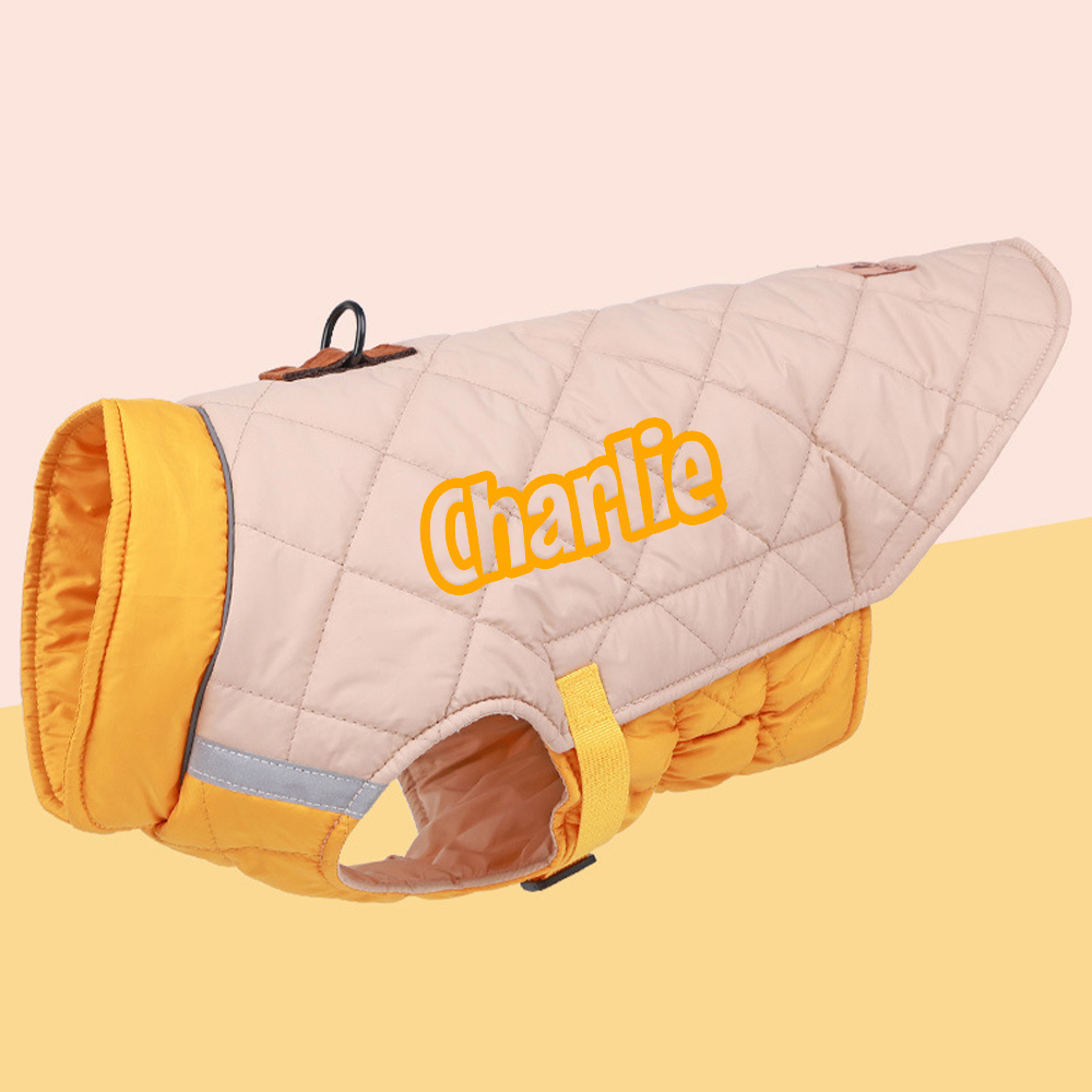 Personalized Pet Winter Warm Reflective Safety Puffer Vest | BKPet274