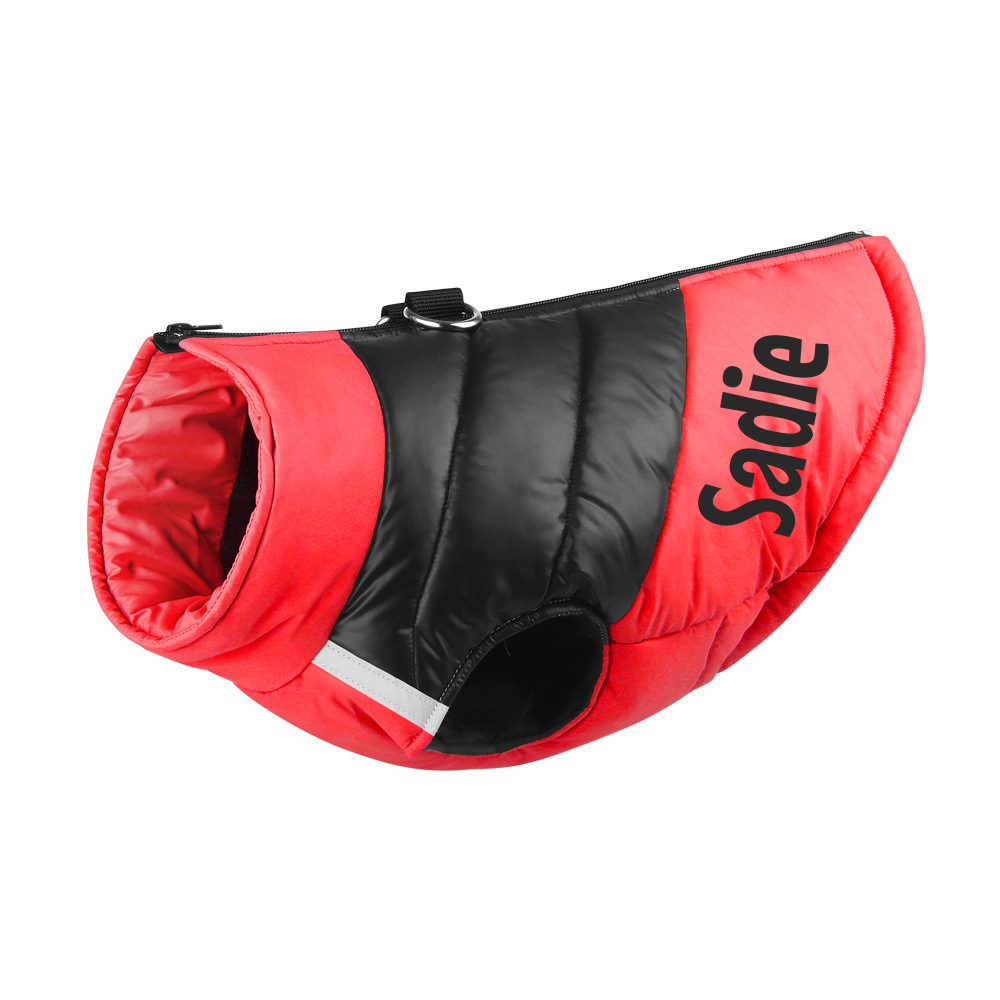Personalized Pet Winter Warm Reflective Safety Puffer Vest | BKPet277