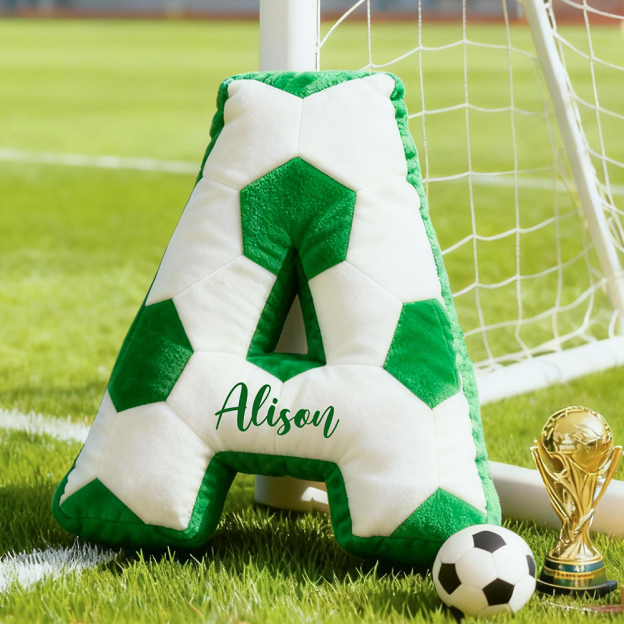 Personalized Soccer Letter Sport Pillow | CWGift07