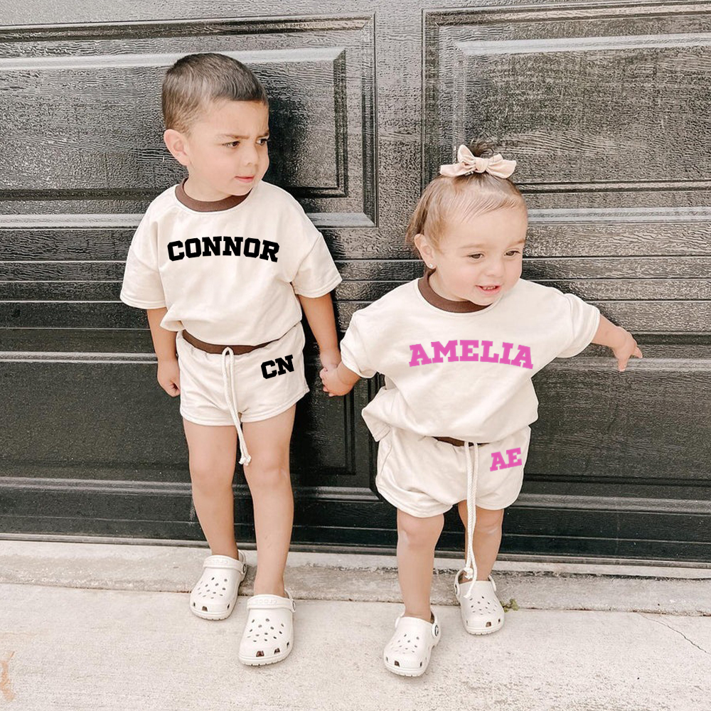 Personalized Embroidery Baby Cotton Cozy Soft Colourful Outfit Set | CWBaby380