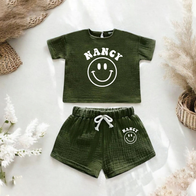 Personalized Baby Cotton Cozy Soft Outfit Set | CWBaby382