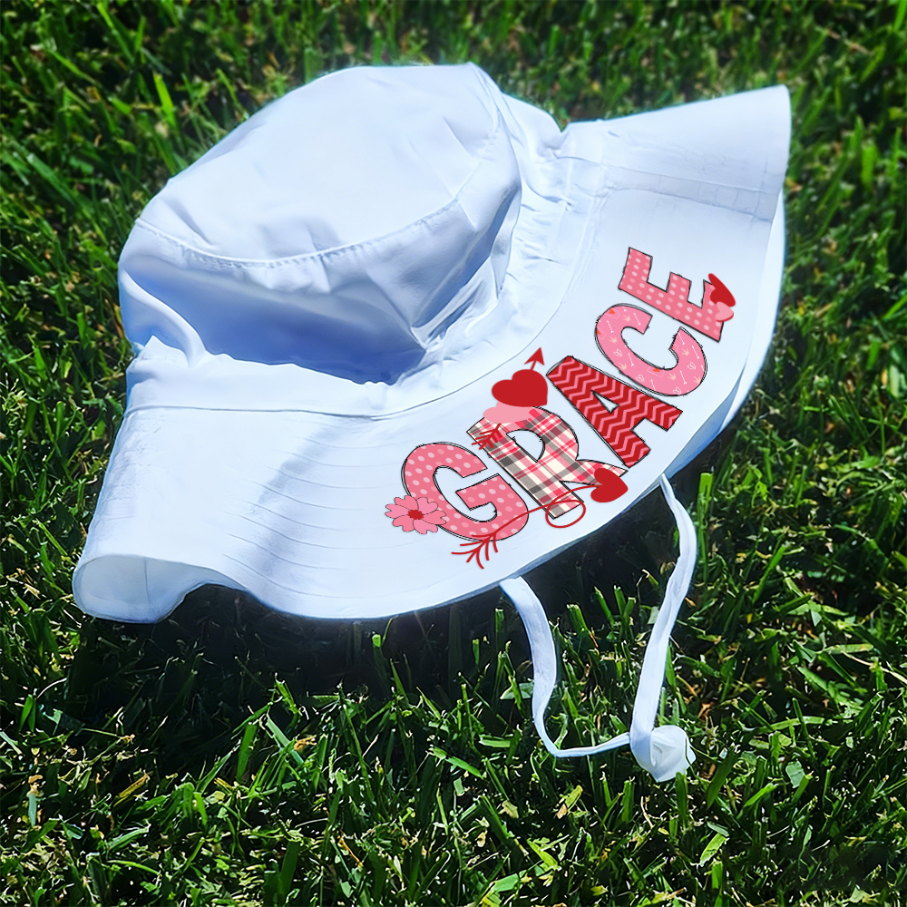 Personalized Valentine's Summer Sun Protection Bucket Hat | ValGift01