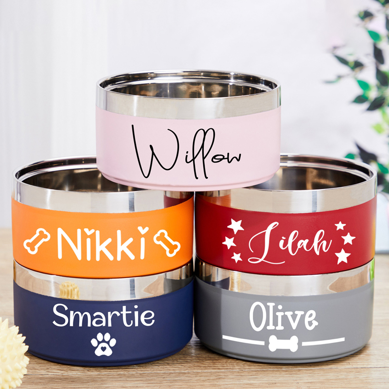 Personalized Stainless Steel Pet Food Bowl  | BKPet46