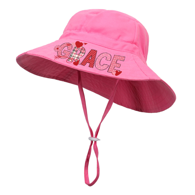 Personalized Valentine's Summer Sun Protection Bucket Hat | ValGift01
