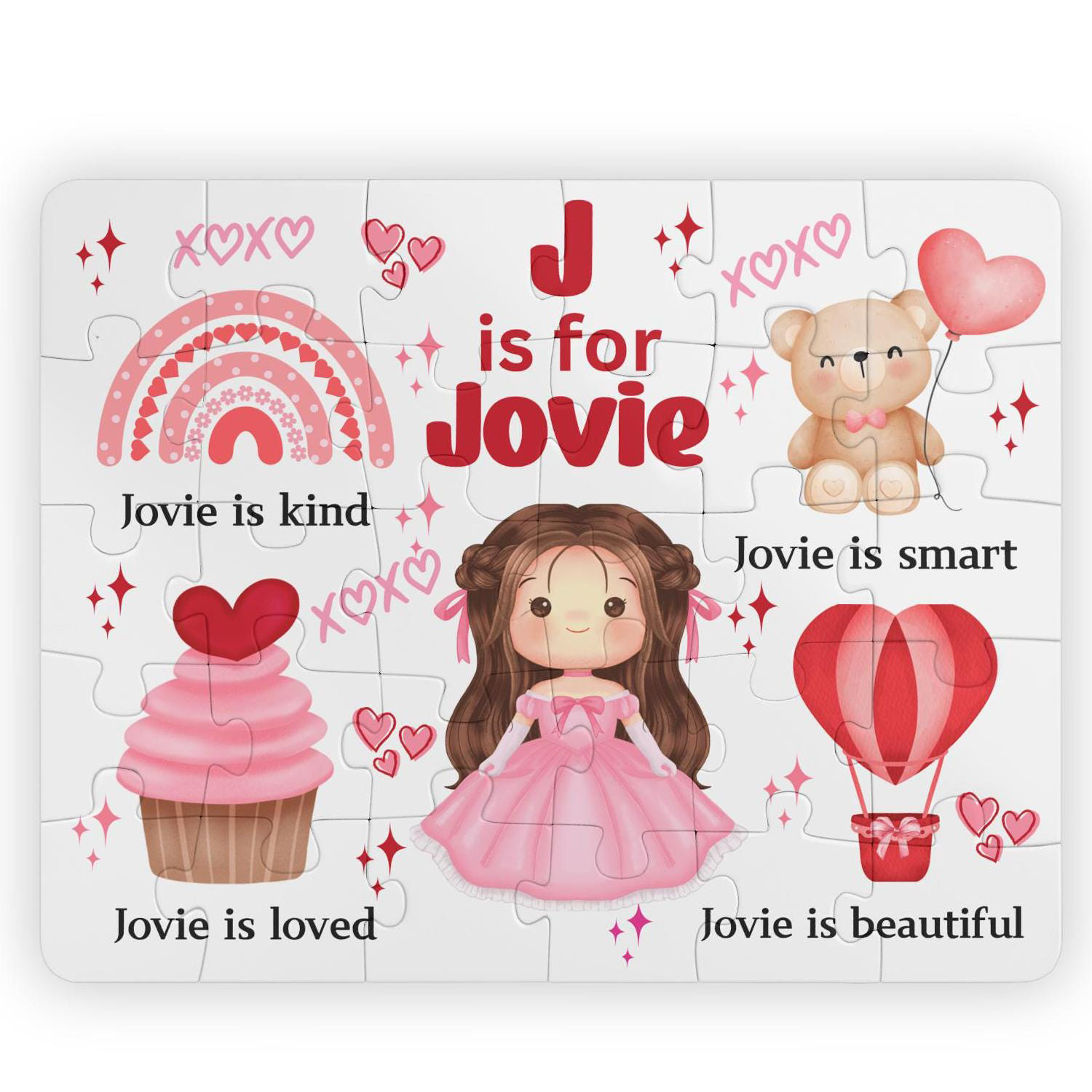 Personalize Lovely Kids 18pcs / 30pcs Jigsaw Puzzle | Wood37