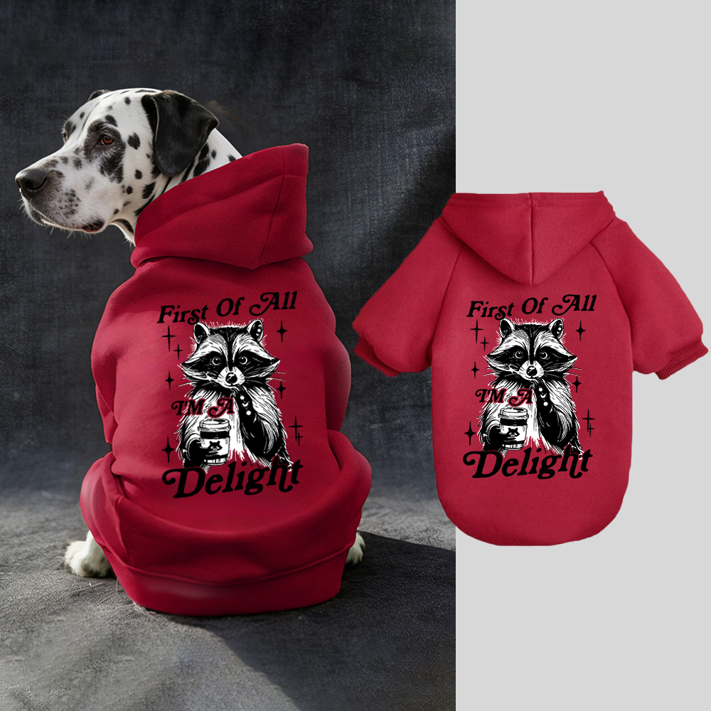 FIRST OF ALL I'M A DELIGHT Puppy Hoodie | BKPet321