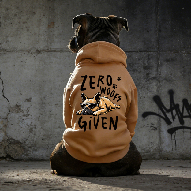 ZERO WOOFS GIVEN Puppy Hoodie | BKPet332