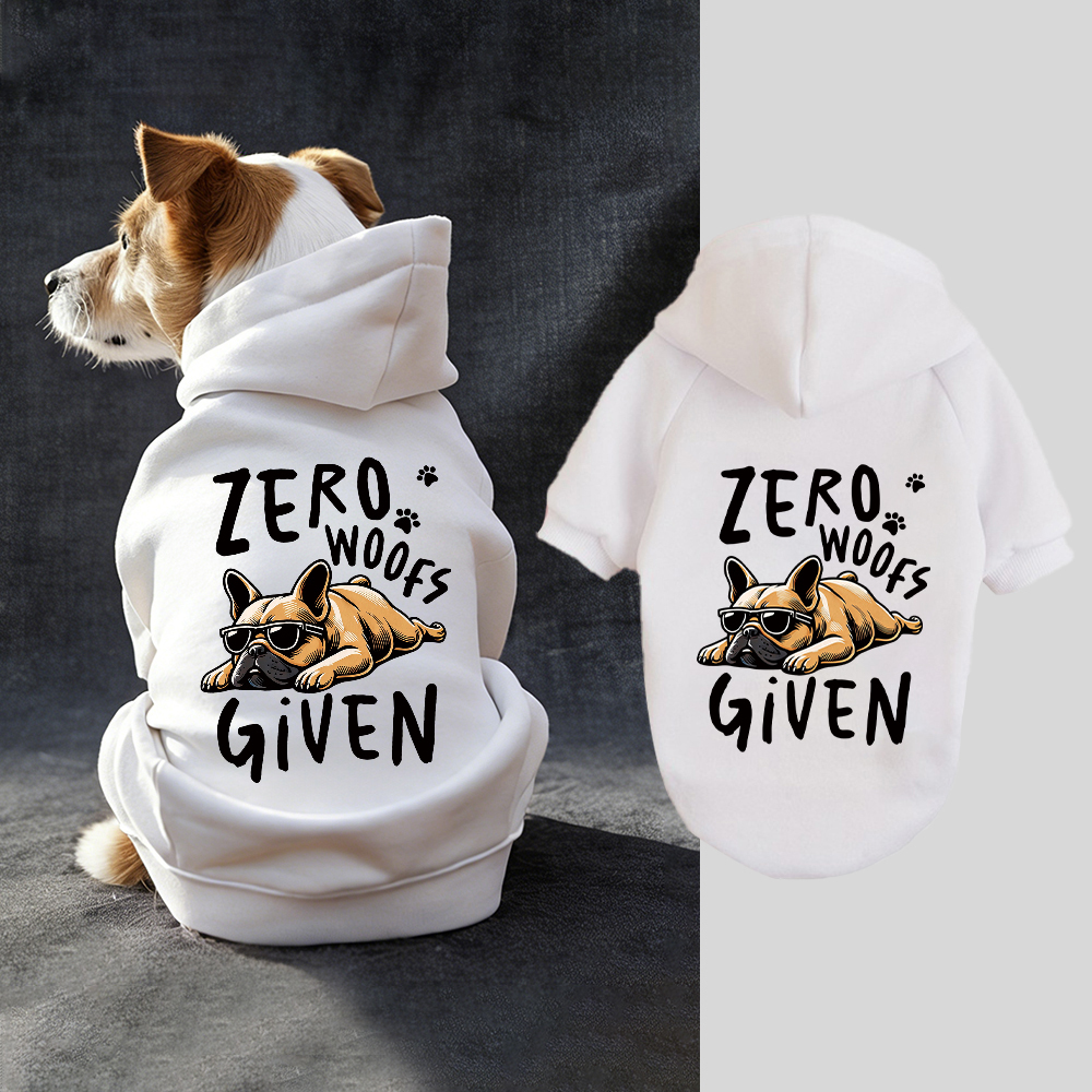 ZERO WOOFS GIVEN Puppy Hoodie | BKPet332