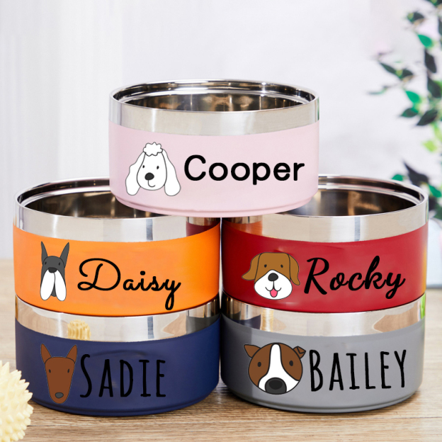 Personalized Stainless Steel Pet Food Bowl  | BKPet48