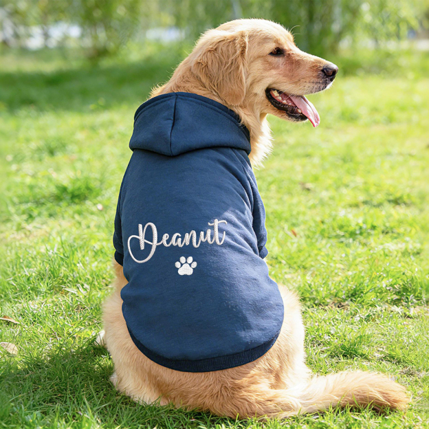 Personalized Embroidery Warm Soft Puppy Hoodie | BKPet362