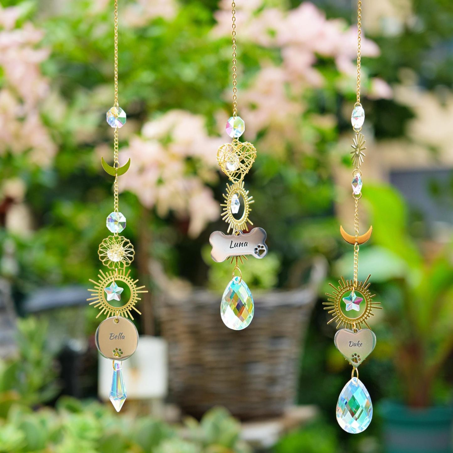 Personalized Pet Memorial Suncatcher Hanging Rainbow Bridge | BKPet363