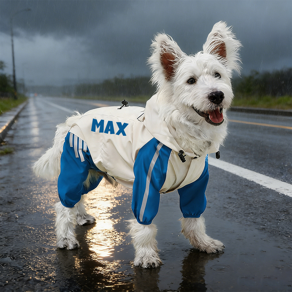 Personalized Pet Waterproof Raincoat with Hood | BKPet366