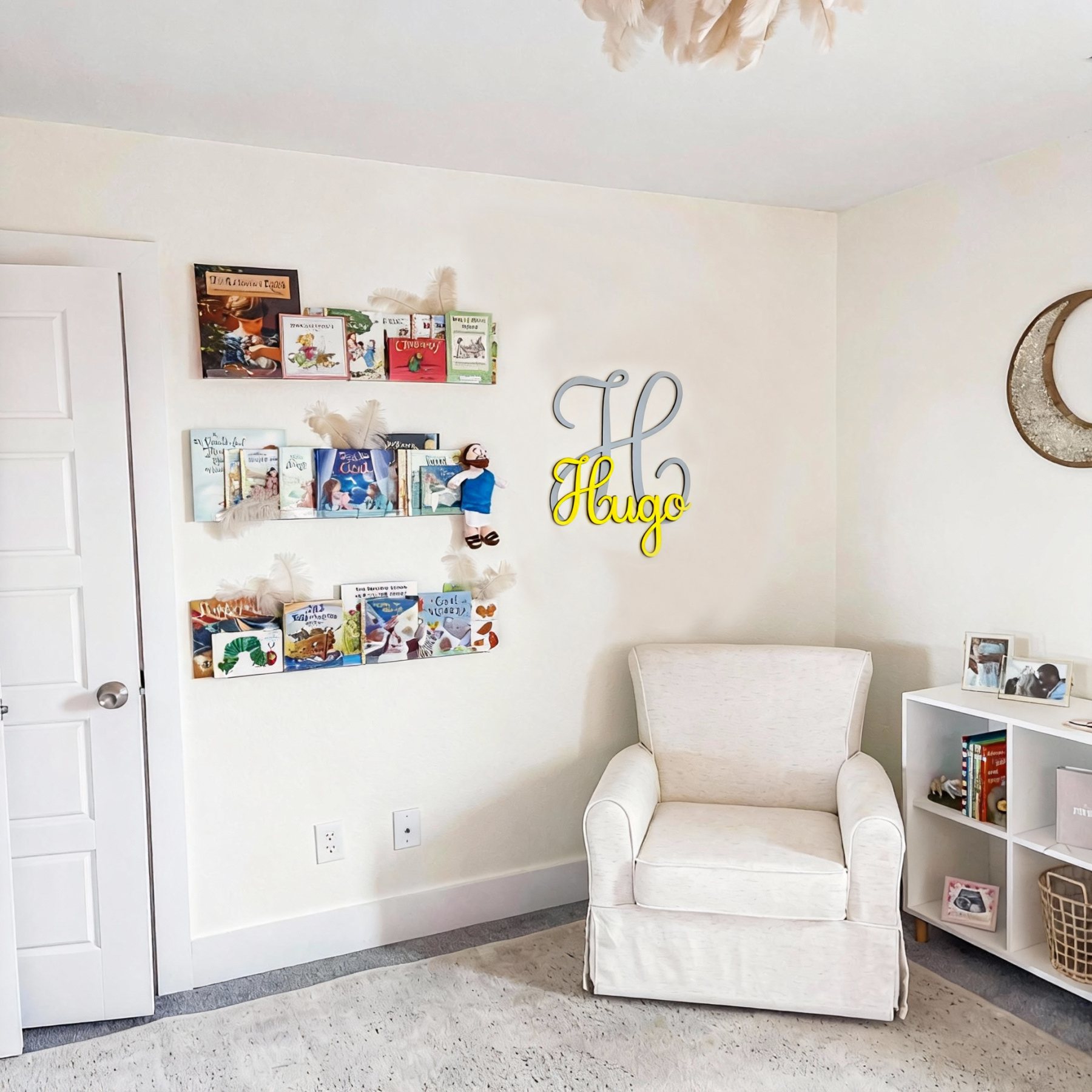 Personalized Monogram Bedroom Door Decoration Name Sign | CWBaby388