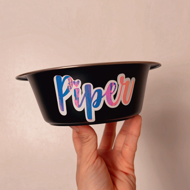 Personalized Pet Stainless Steel Anti-slip Food Bowl | BKPet368