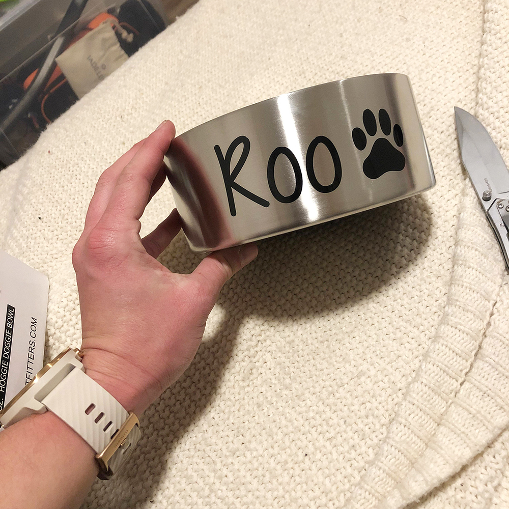 Personalized Pet Stainless Steel Anti-slip Thickened Food Bowl | BKPet369