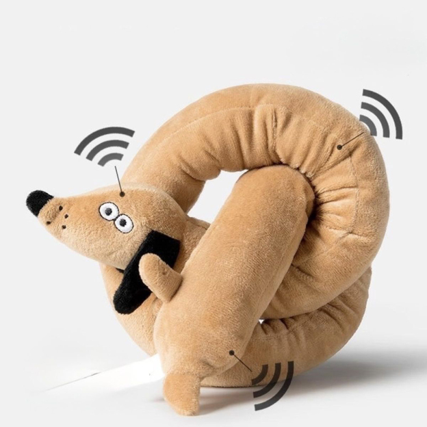 Plush Pretzel Dachshund squeaky Dog Toys | BKPet383