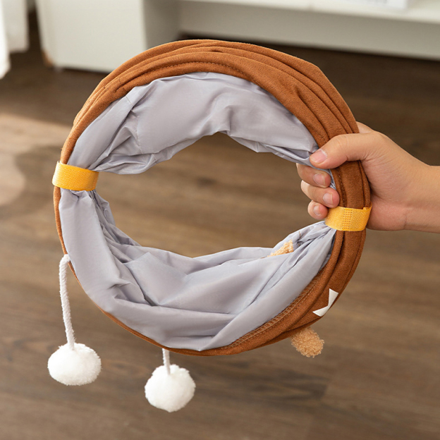 Collapsible Cat Tunnel Interactive Foldable with Peek Holes & Hanging Balls | BKPet385