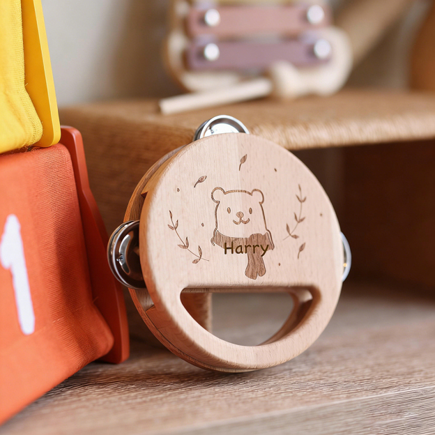 Personalized Wooden Baby Montessori Music Toy | CWToy175