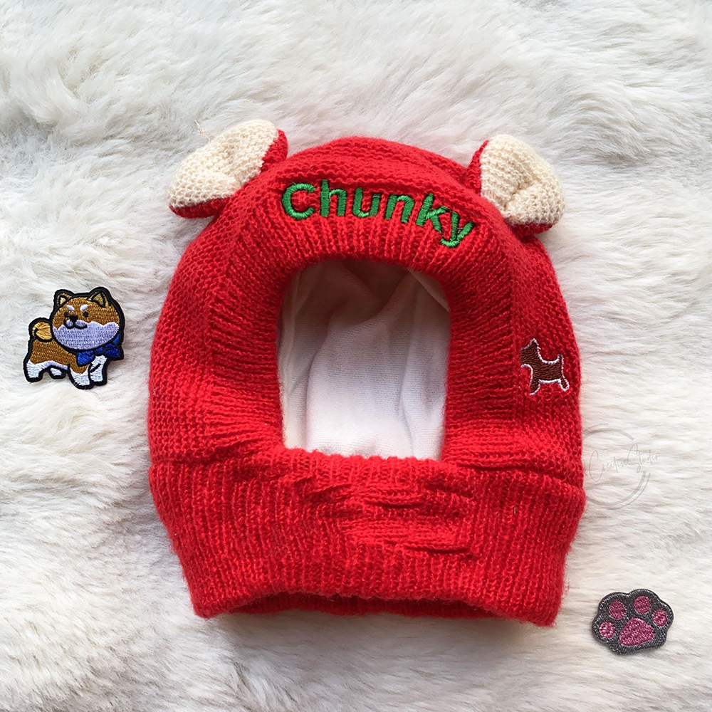 Personalized Embroidered Pet Winter Anti Noise Earmuffs Hat | BKPet206