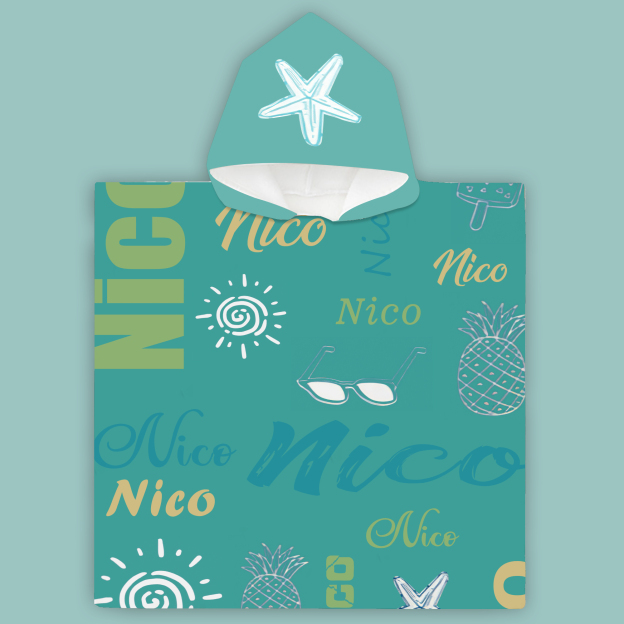 Personalized Hooded Beach Towel for Summer & Beach | CWHTowel01