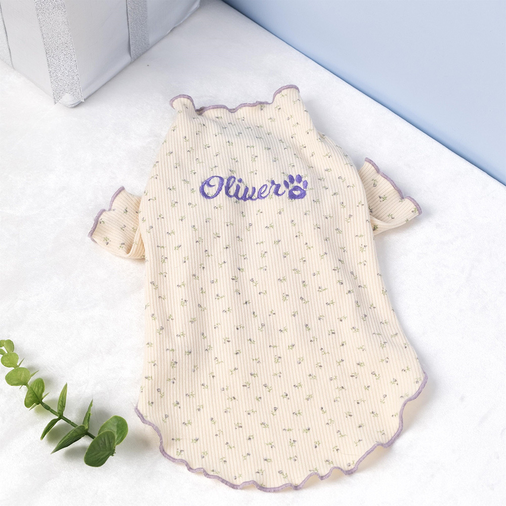 Personalized Embroidery Pet Cozy Cotton Sleepwear Pajamas | BKPet399