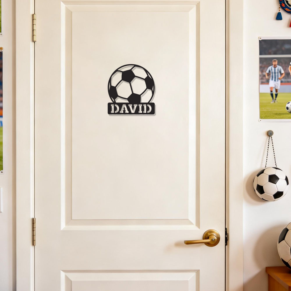 Personalized Kid's Bedroom Soccer Door Sign | CWBaby420